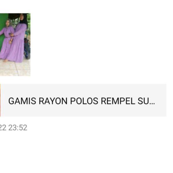 Ω GAMIS RAYON POLOS REMPEL SUSUN ko ➮