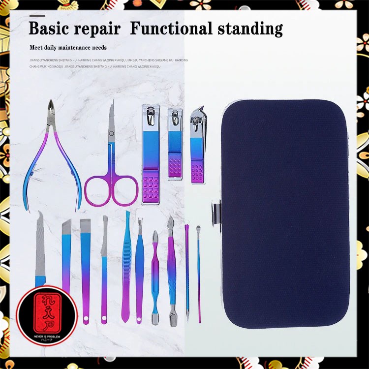NelBeauty Nail Art Set Gunting Kuku Manicure Pedicure 7 PCS - 7023D - Multi-Color