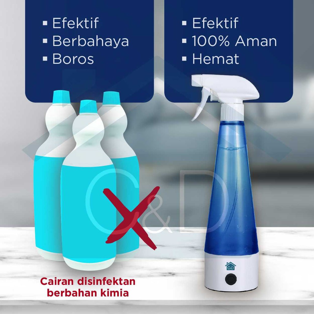 HOCL Disinfectant &amp; Sanitizer Generator C&amp;D Hand Sanitizer, mist sprayer, disinfectant spray