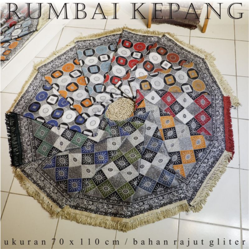 Sajadah travelling Rumbai Kepang uk 70 x 110 cm Terbaru terlaris