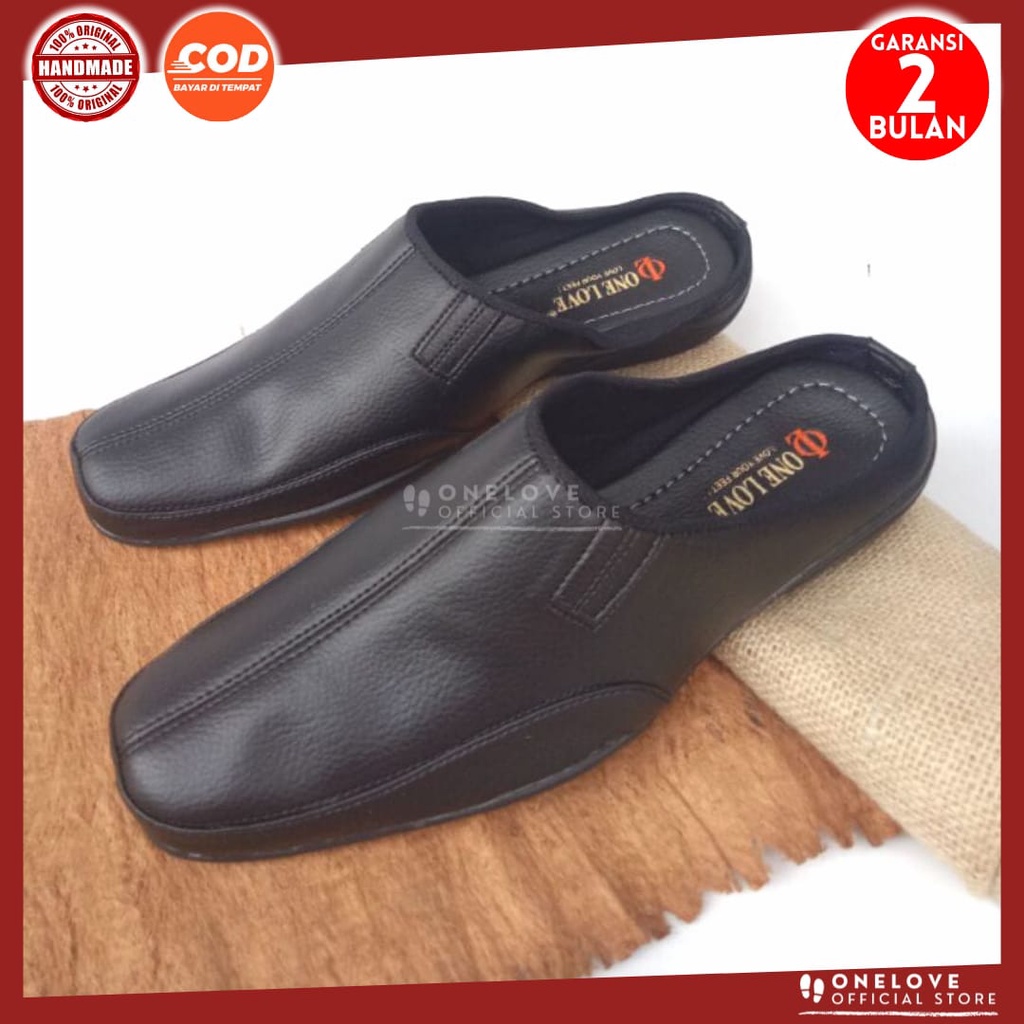 Sepatu One Love Sepatu Selop Pria Formal Untuk Warna Hitam Coklat / Sepatu Bustong Pria Formal Casua