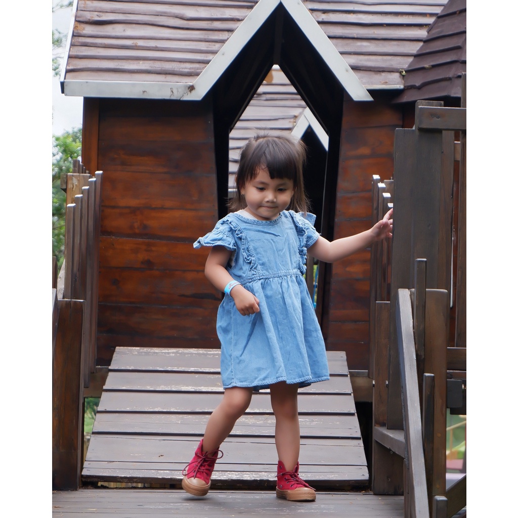 CARVA Best seller  Atasan anak Dress Anak jeans denim original Rapunzel lica polos Soft Jeans TERMURAH 1-5 Tahun