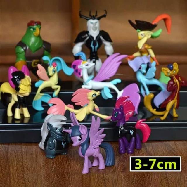 Figure Set Little Pony Kingdom Lengkap Hiasan Kue Ultah