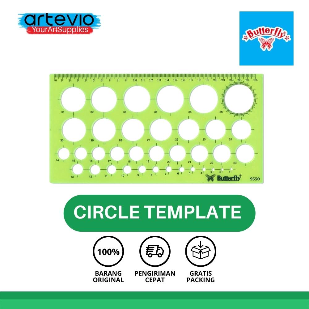 

Penggaris / Garisan / Penggaris Template Bulat Butterfly - BT-9550