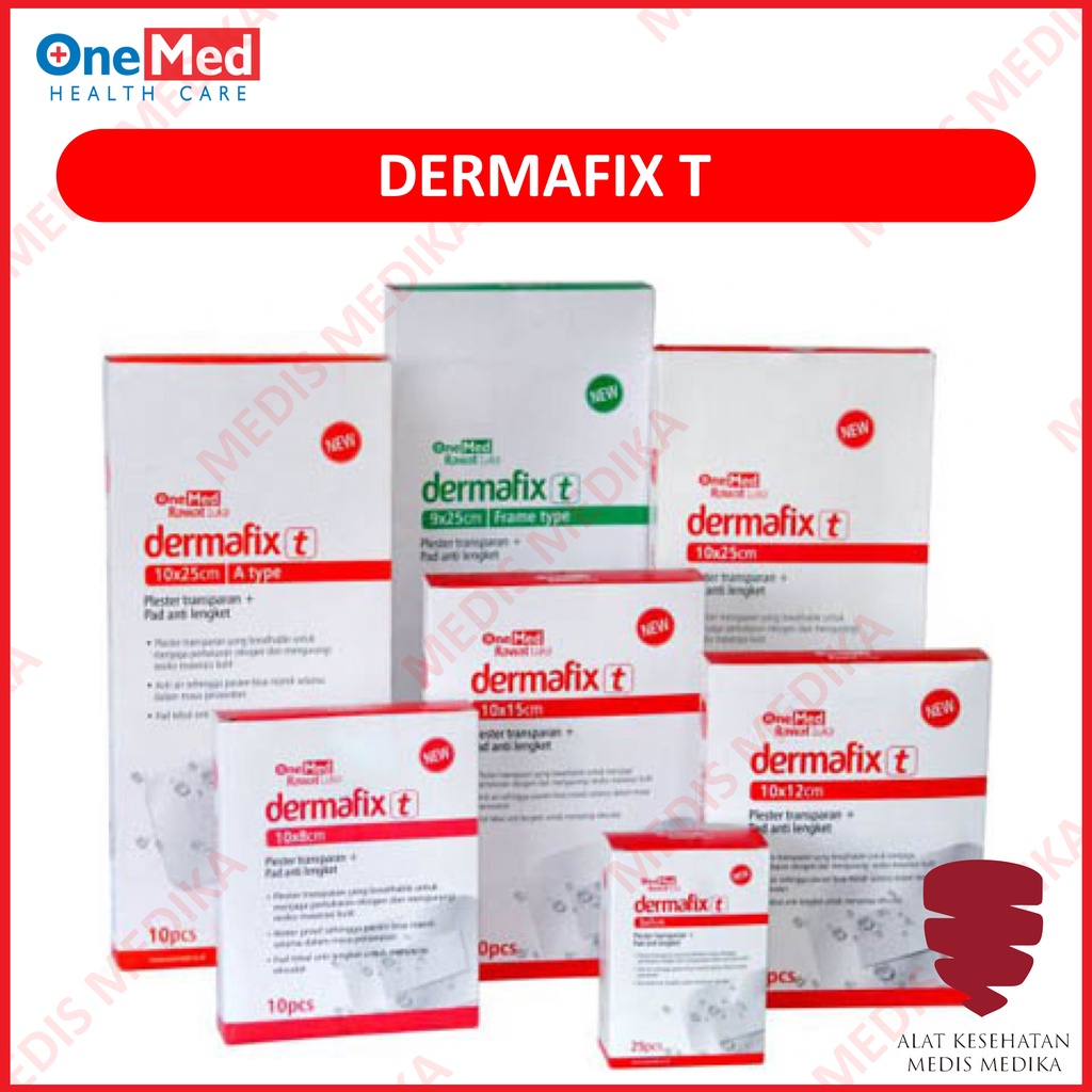 Dermafix T Onemed Alat Pertolongan Plaster Transparan Peralatan P3K Plester Luka Sesar Anti Air Bening