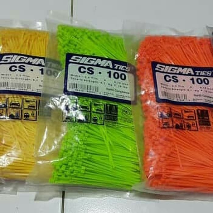 

Kabel Ties / Kabel Tis 10cm x 2.5mm CS - 100 / CS-100 Sigma Warna