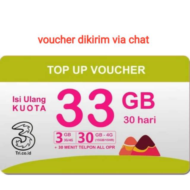 Voucher tri LTE 33GB