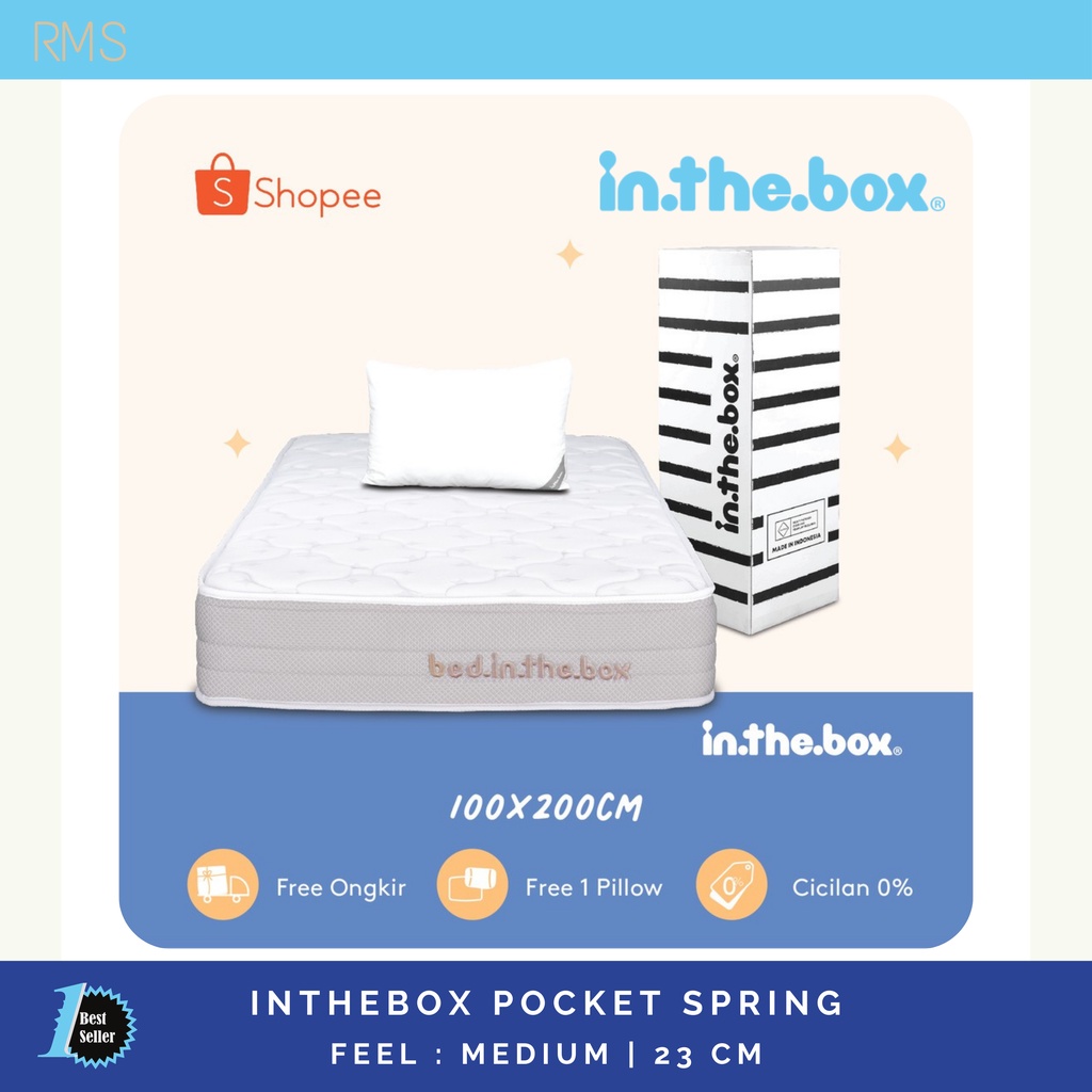 FREE ONGKIR - InTheBox Kasur Uk. 100x200 Pocket Spring / In The Box / Kasur / Srping Bed / Matras / 
