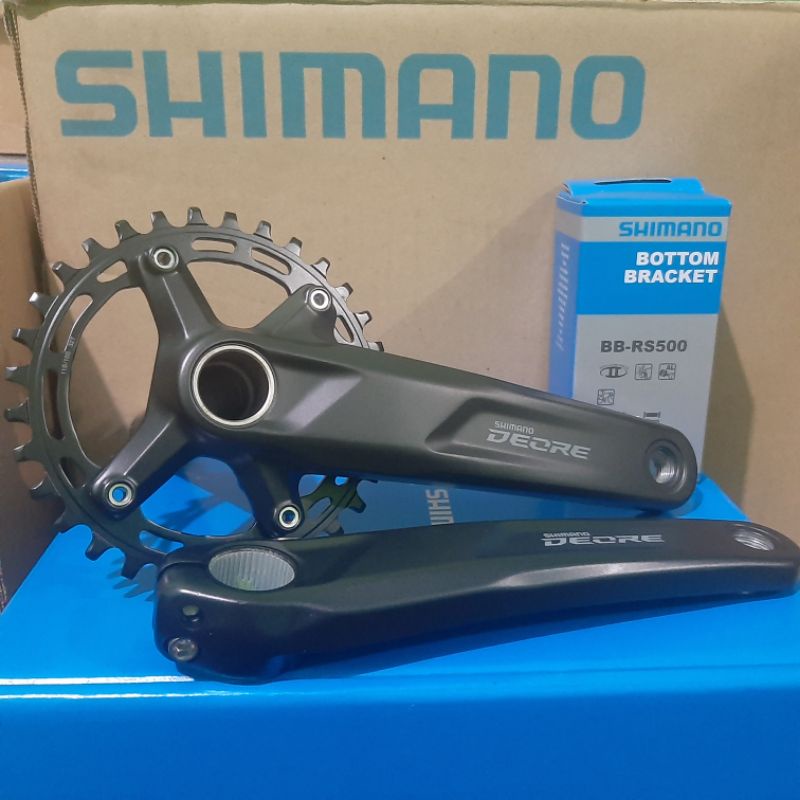 Crank set Crankset Shimano Deore M5100 single 32t dan M4100 double 36-26t  hallowtech HT2