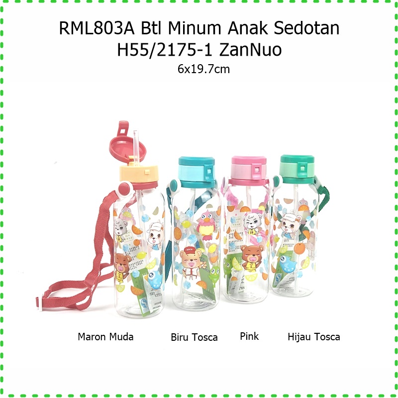 RML803A Botol Minum Anak Sedotan H55 2175-1 ZanNuo 480ml