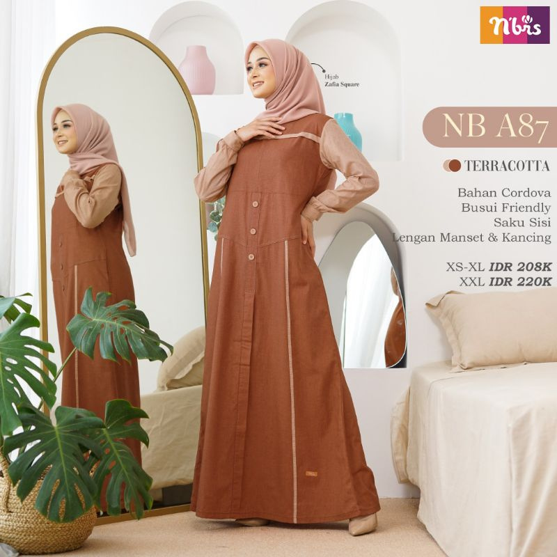Gamis Nibras A87||model gamis NB terbaru 2021