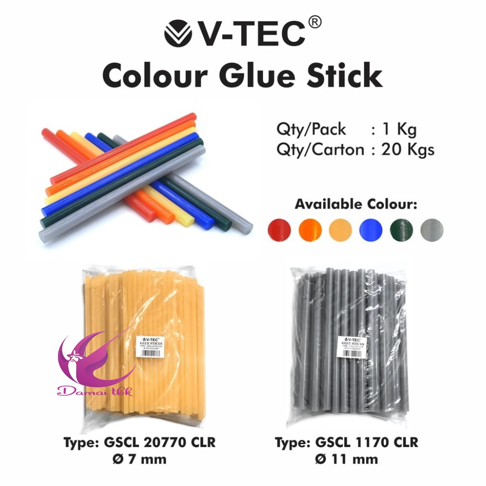 

Lem Tembak Lem Bakar V-Tec GLUE STICK WARNA KEMASAN 1KG