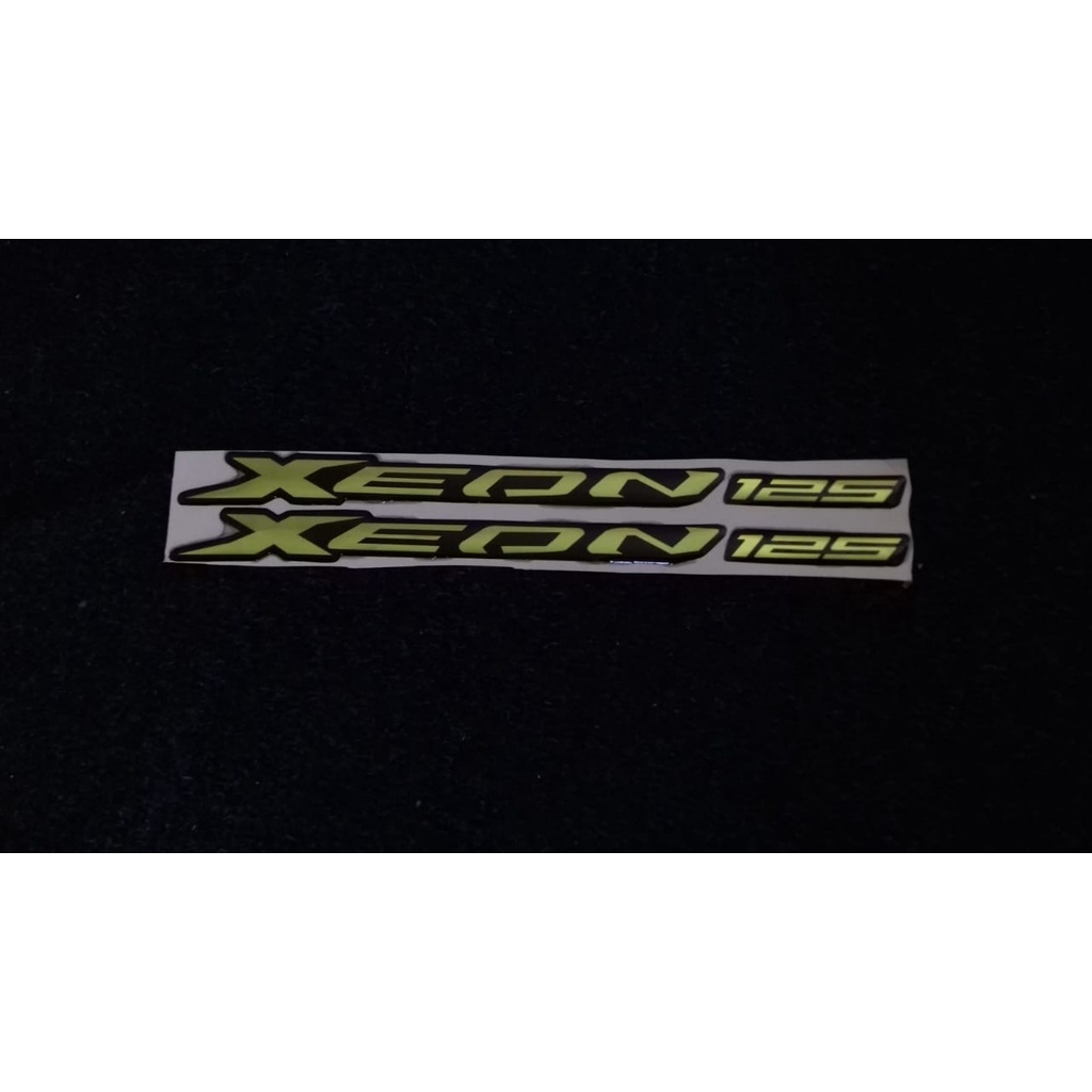 stiker striping emblem timbul logo yamaha xeon