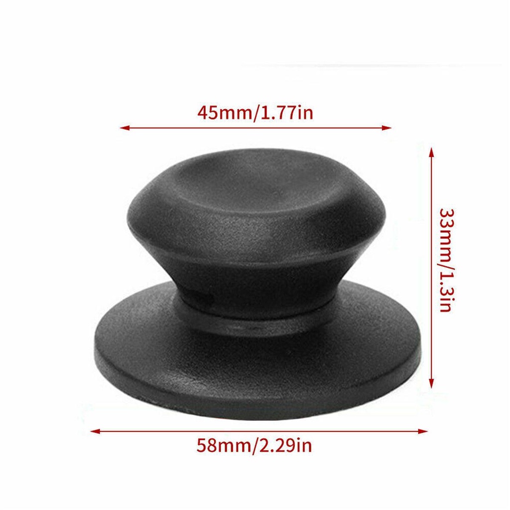 Suyo 2Pcs Kenop Gagang Tutup Panci Warna Hitam