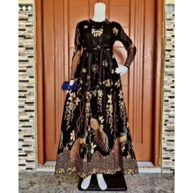 MS GAMIS BATIK FASHION SRIWEDARI MAXI BUMIL/BUSUI BUSANA MUSLIM TERMURAH SHOPEE-Cucakrowo