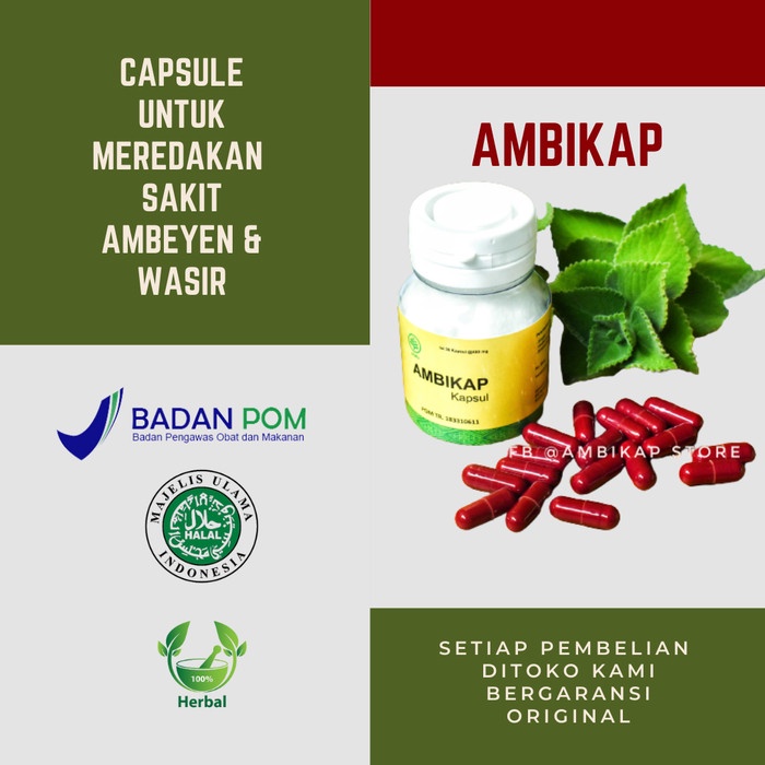 

AMBIKAP KAPSUL ORI - Obat untuk Ambeyen BAB Berdarah dan Wasir BPOM