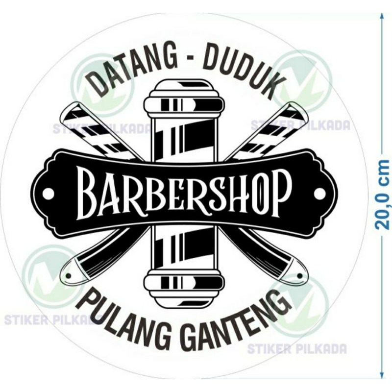 

STIKER VINYL BARBERSHOP 20x20CM