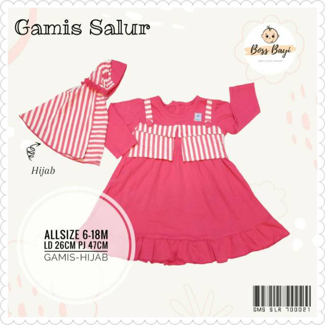 Gamis hijab anak salur allsize 6-18bln