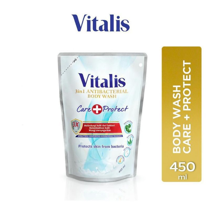 Vitalis 3 in 1 AntiBacterial  Body Wash 450 ml