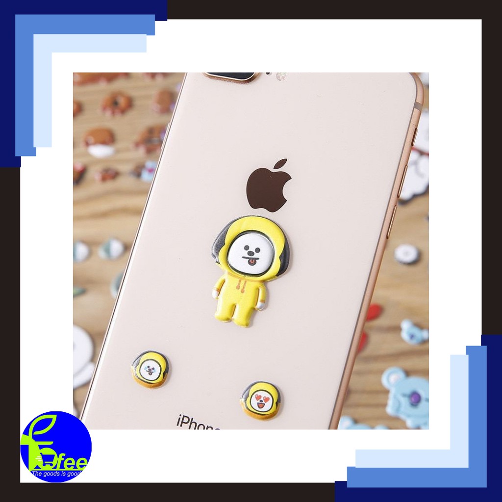 [IMPORT] ST70 Sticker BT21 Stiker Timbul 3D