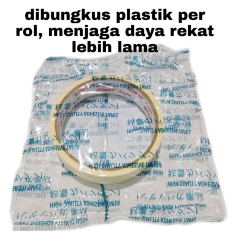 

isolasi kertas . lakban kertas 22mm x 10m