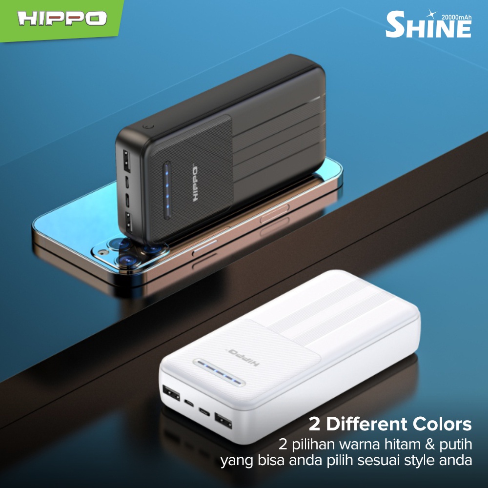 Hippo Powerbank Shine 10000 - 20000mAh Smart Detect Charging