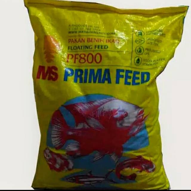 Pakan Bibit Ikan Lele, Nila, Gurami Prima Feed (PF 800) - Repack 1Kg