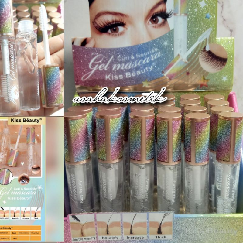 PROMO ECER MASCARA GEL BENING JUMBO KISS BEAUTY CRYSTAL RAINBOW