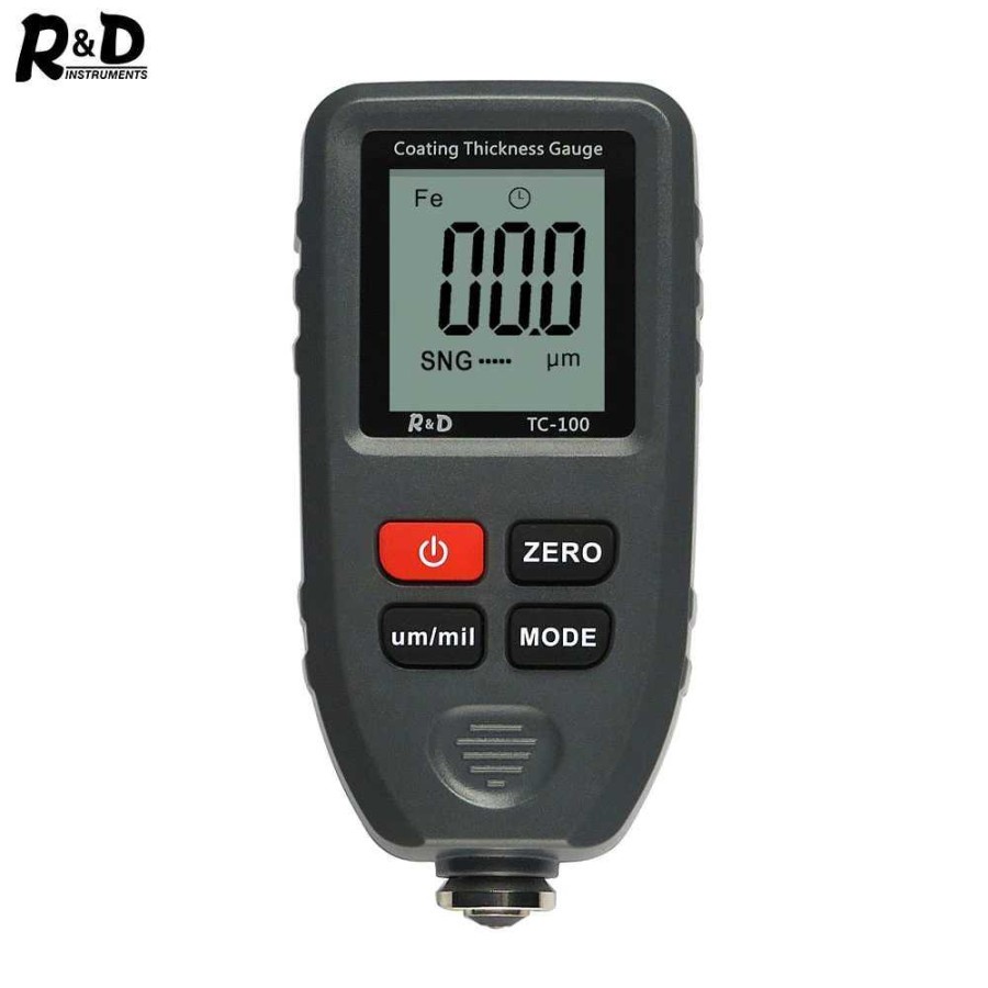 R&amp;D Test Ketebalan Cat Mobil Coating Thickness Gauge 0.1micron/0-1300 - TC100 - Gray