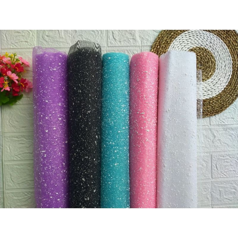 KERTAS BUKET SALJU / KAIN TILE SALJU FLOWER WRAPPING
