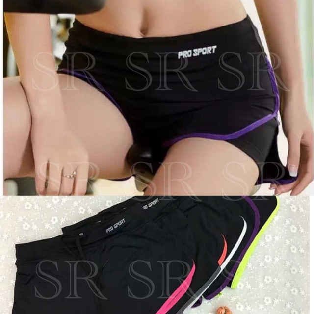 BARU!! CELANA PENDEK OLAHRAGA IMPORT SENAM GYM HOTPANTS FITNESS WANITA MURAH GROSIR ECER