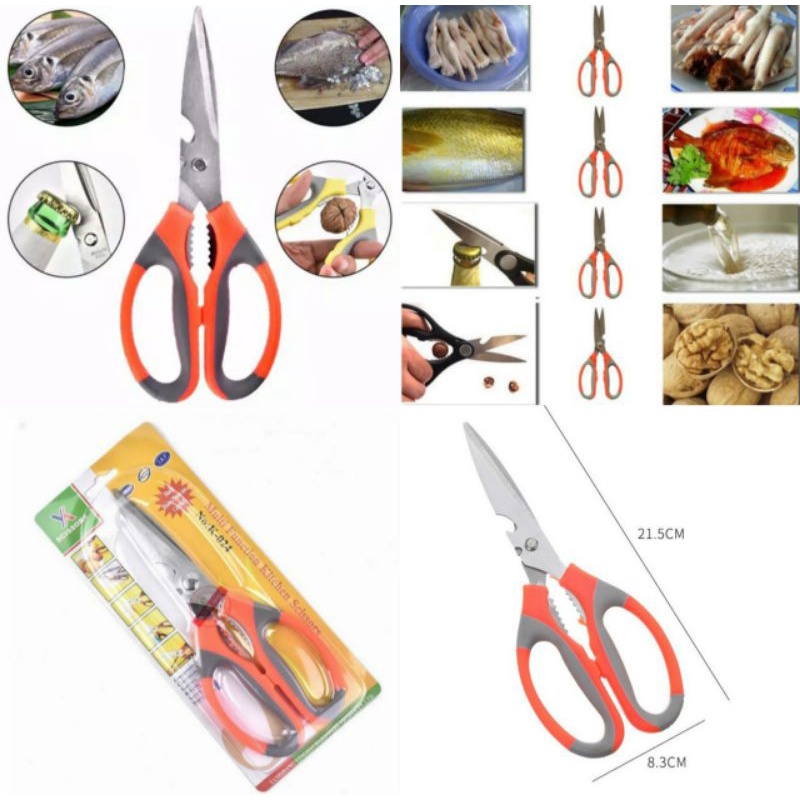 Gunting Dapur Serbaguna Gunting Ikan Ayam Daging Stainless steel