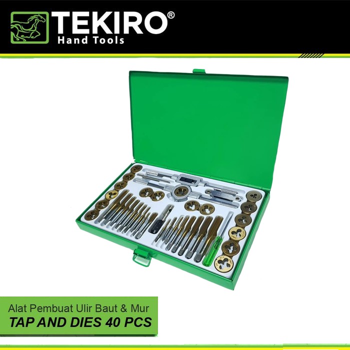 Tekiro Tap And Die Set 40 Pc / Tap Senai 40 Pc / Tap Ulir Baut Senai