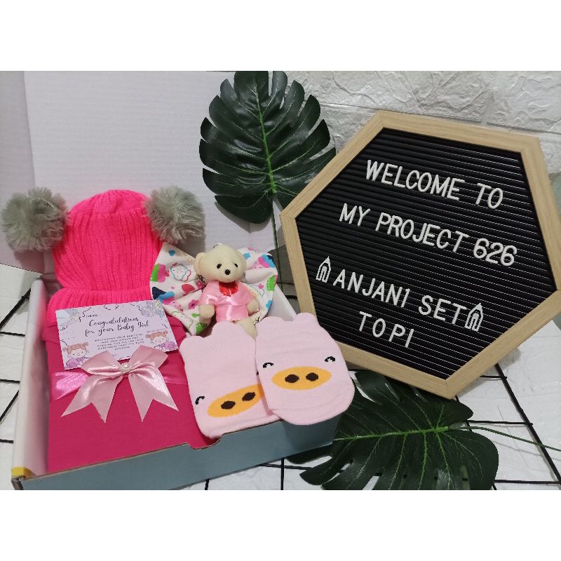 ANJANI SET | BABY HAMPERS BAYI GIFT KADO SET | PAKET LAHIRAN BAYI LAKI - LAKI PEREMPUAN UNISEX-Kupluk Fanta
