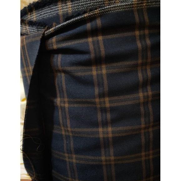 Kain Semi Wool Motif Kotak. Semi Wool Blazer Motif Kotak. Bahan Blazer BERKAH