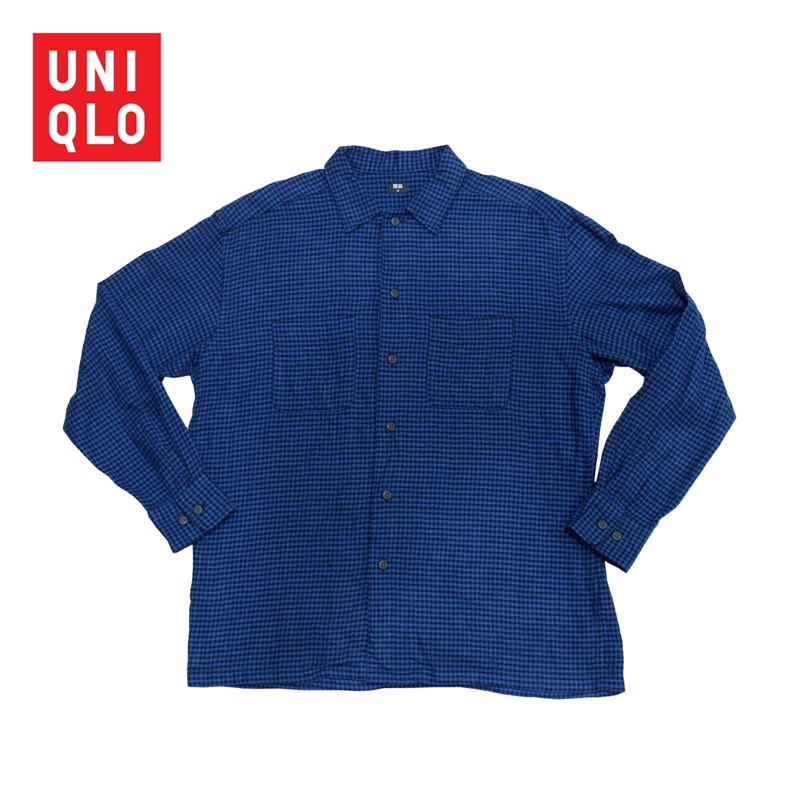 UNIQLO ORI - Flannel Navy Black Second