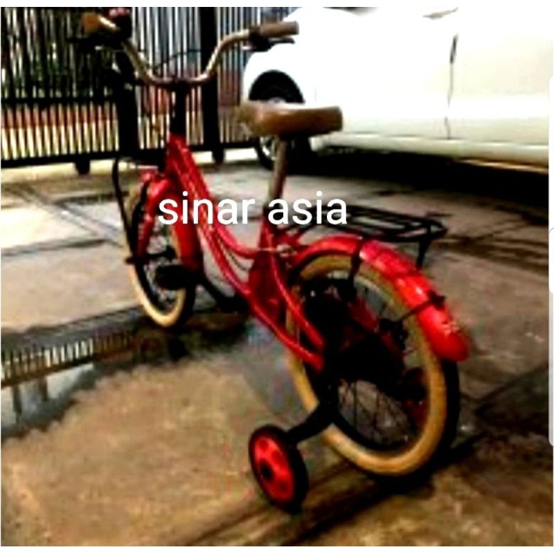 Roda samping / training wheel sepeda size 12 - 18&quot; / 12 - 20&quot; merk United ( 1set) - bahan tebal