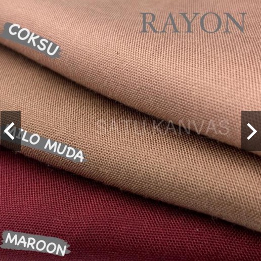 Kain rayon polos premium bahan adem dan lembut lebar 1,5m