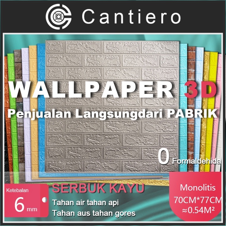 COD Beli 10 Gratis 1 Wallpaper Dinding 3D Timbul 70x77 6mm Batu Bata Foam Dimensi Timbul Mewah Stike