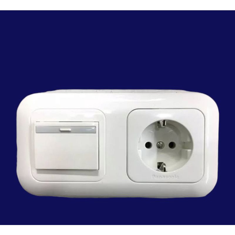 Panasonic stop kontak 1G + saklar engkel WEJP11212TL