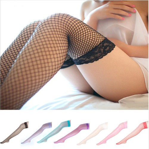 Alayism Stocking jaring ladies lace fishnet