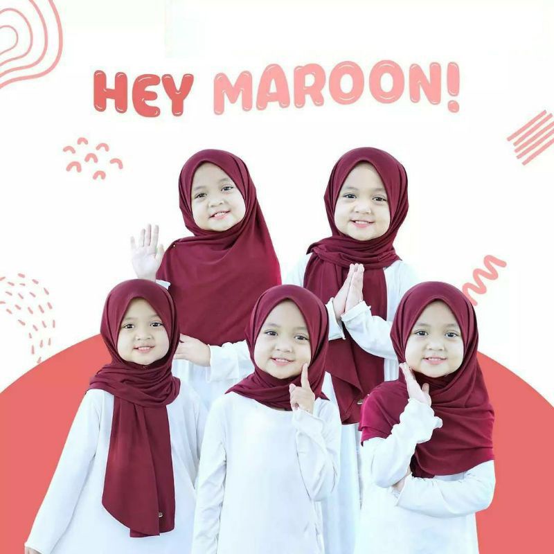 Pashmina instan anak Jersey Premium