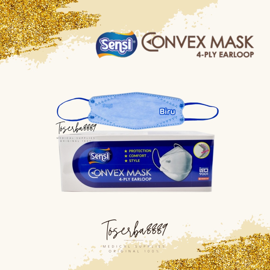 Masker Sensi Convex Mask 4 Ply | Masker Earloop 4 Ply | Masker Sensi / Masker Korea/ Masker KF94