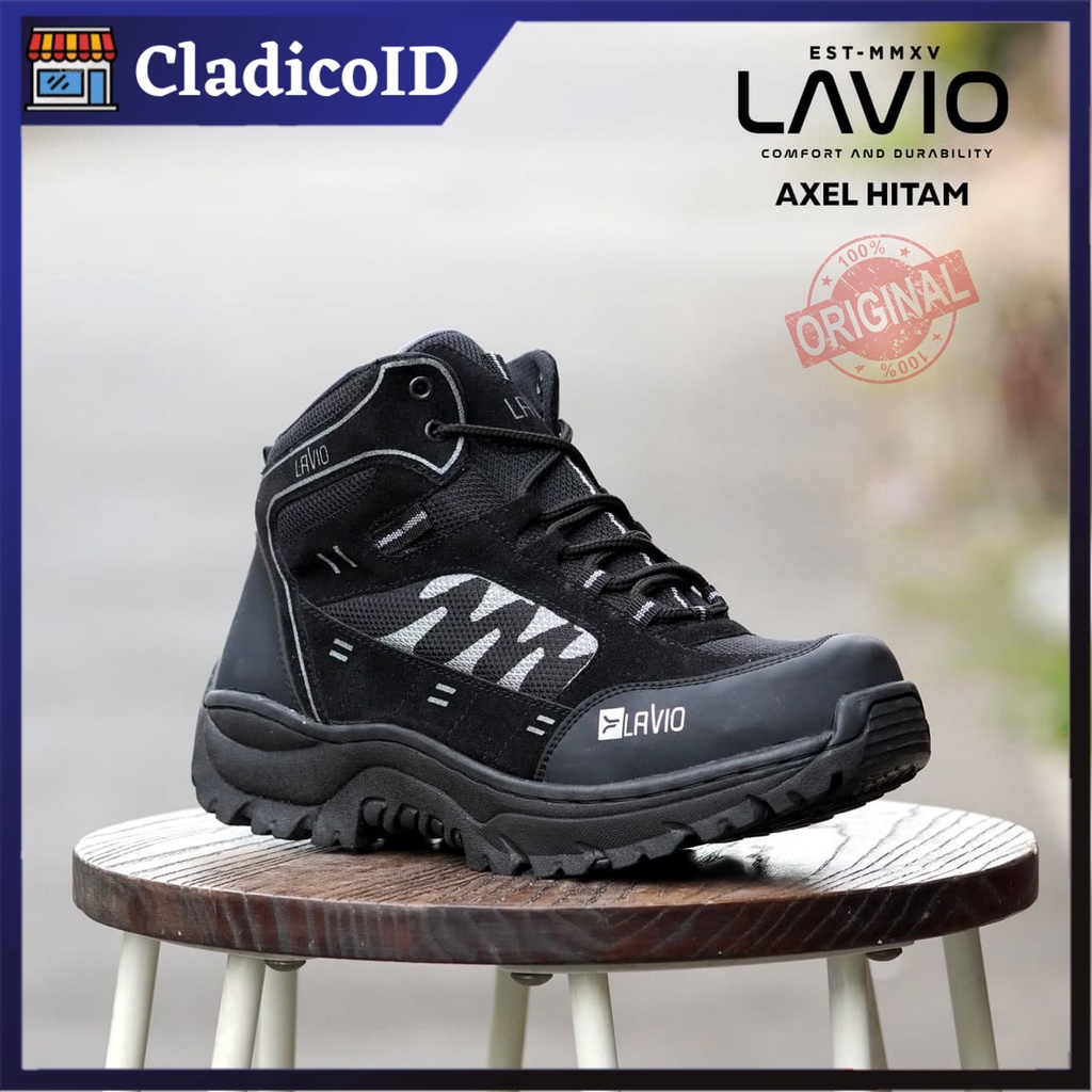 Sepatu Safety Outdoor Unisex Pria Wanita Bisa Kerja Lapangan Proyek Mendaki Gunung Haiking Sefty Boots Ujung besi Cewek Cowok Olahraga Big Size Jumbo 36 37 38 39 40 41 42 43 44 45 46 LAVIO AXEL