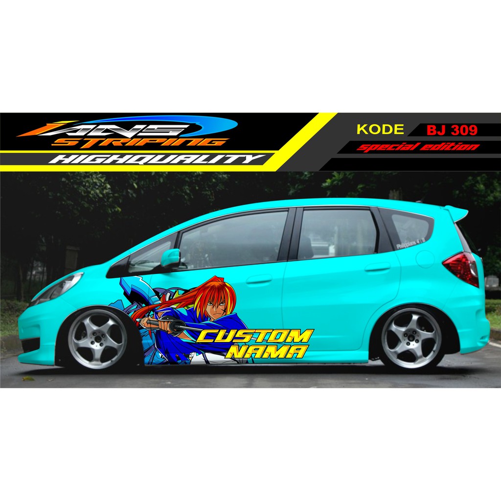 STIKER MOBIL JAZZ SAMURAI / DECAL STICKER MOBIL / STICKER MOBIL AGYA, BRIO, YARIS