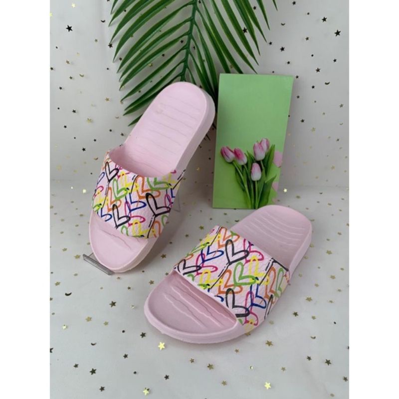 Sandal Stlye Miniso Slop Motif Love