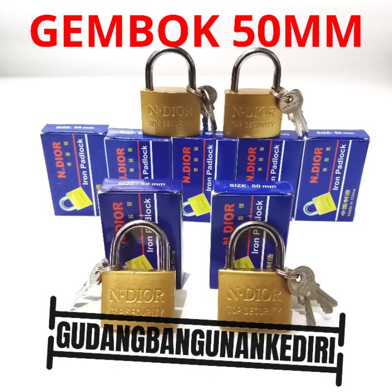 gembok kuning 50mm oliq 50 mm ndior 50mm vion 50 mm gembok koper kuning