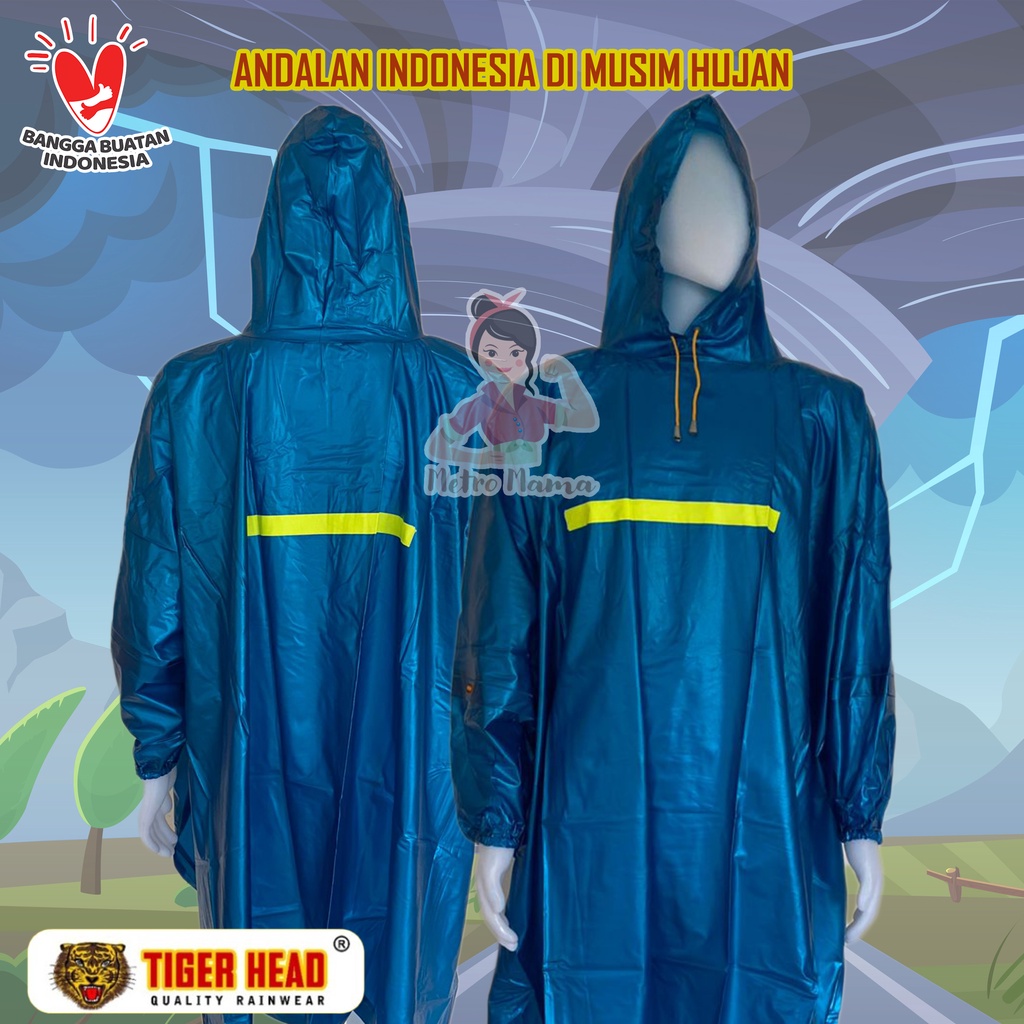 Jas Hujan Poncho BIG TOP M lengan TIGER HEAD 68209 ORI Mantel Tebal Murah mood