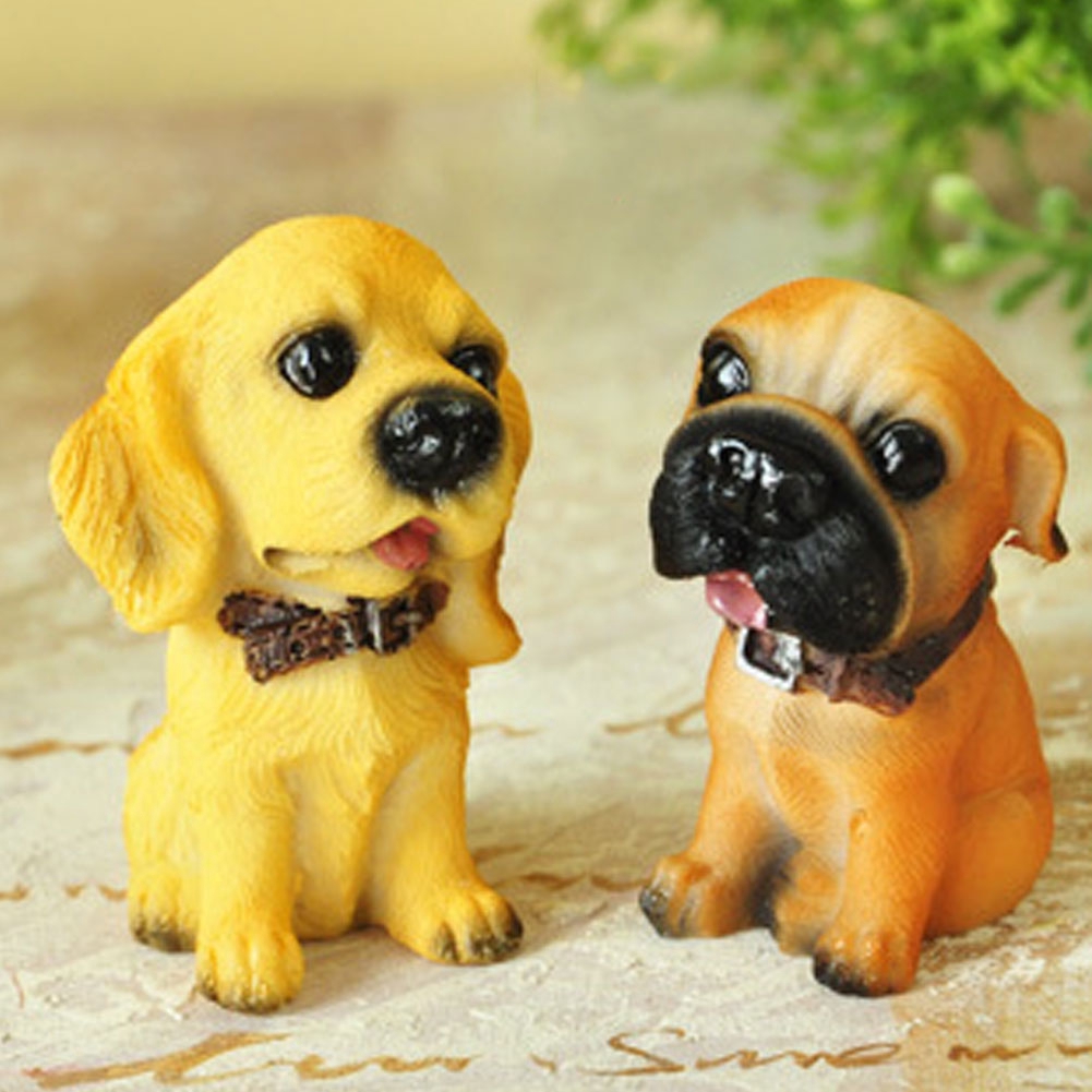 6pcs Miniatur Boneka Kartun Anjing Mini Untuk Dekorasi Rumah