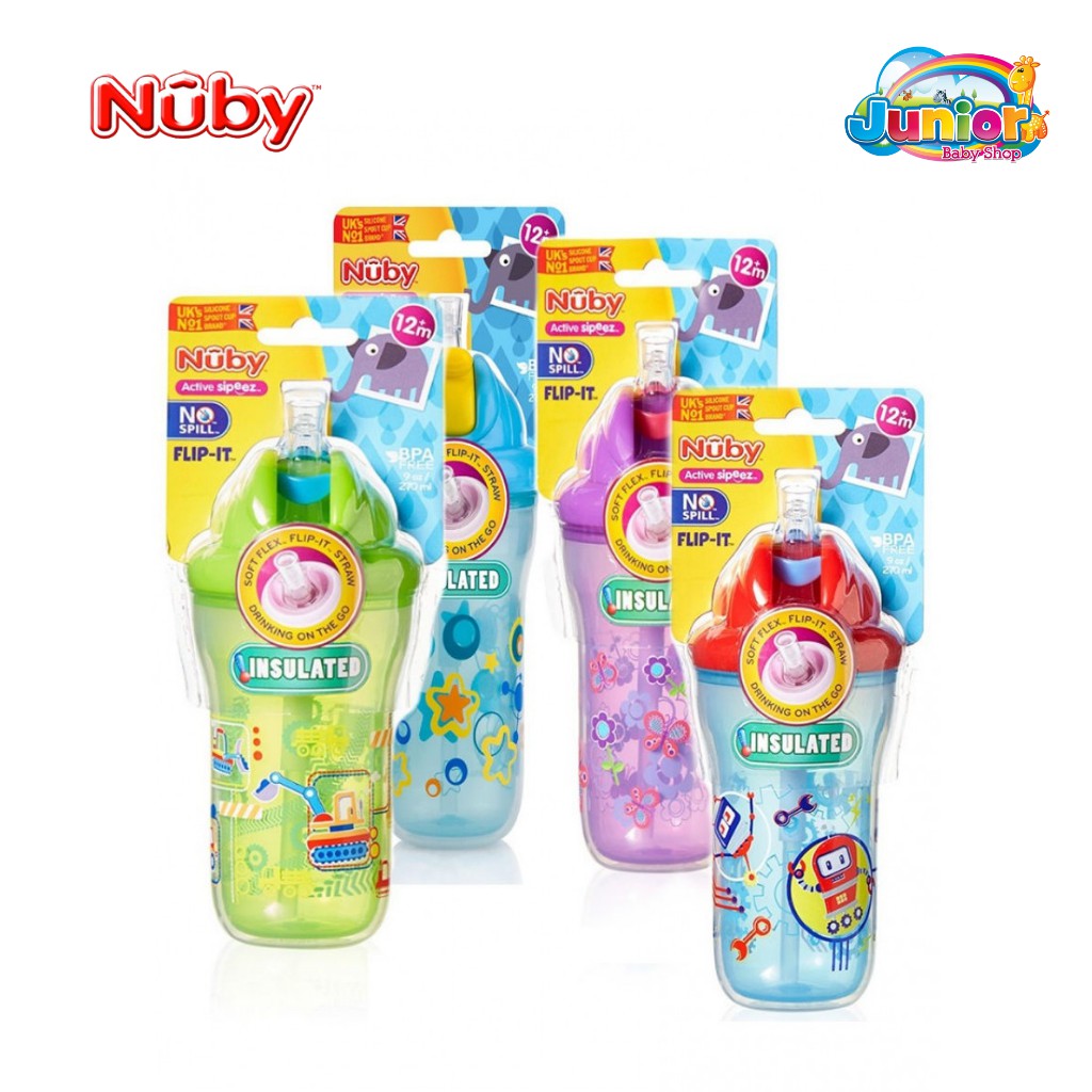Nuby Insul Flip It Fat Straw 270ml